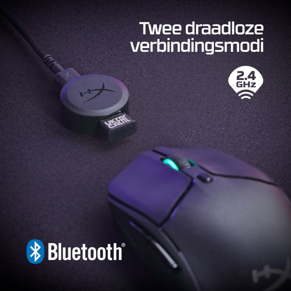 HyperX Pulsefire Haste 2 - draadloze gamingmuis (zwart) (6N0B0AA)