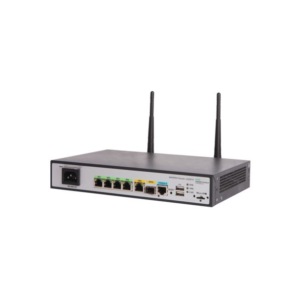 HPE MSR954-W 1GbE SFP (WW) 2GbE-WAN 4GbE-LAN Wireless 802.11n CWv7 draadloze router Gigabit Ethernet Single-band (2.4 GHz) Grijs (JH297A#ABB)