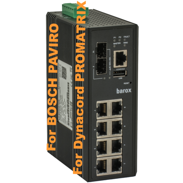barox Switch 8-Port 10/100/1000TX 1GBit/s  Management 2xSFP (LT-L802GBTME)