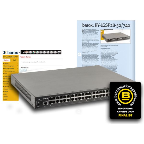 barox Switch 48-Port 48x10/100/1000TX u.Tischmontage (RY-LGSP28-52)