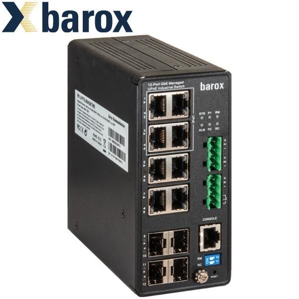 barox switch 8-Port 10/100/1000TX, RJ45 4xPoe 4x100/1000FX (RY-LPITE-804GBTME)
