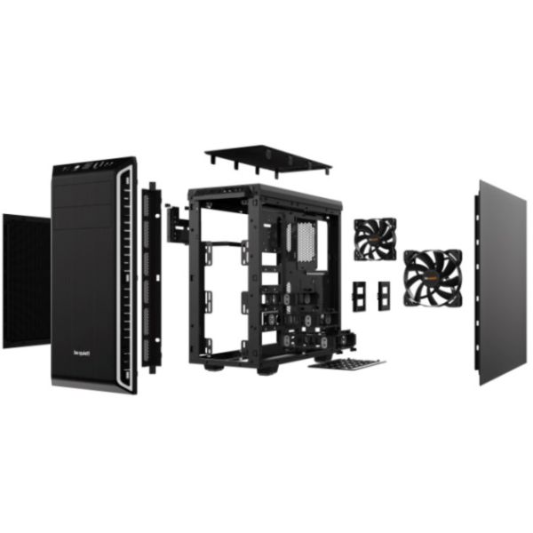 be quiet! Pure Base 600 Midi Tower Zwart, Zilver (BG022)