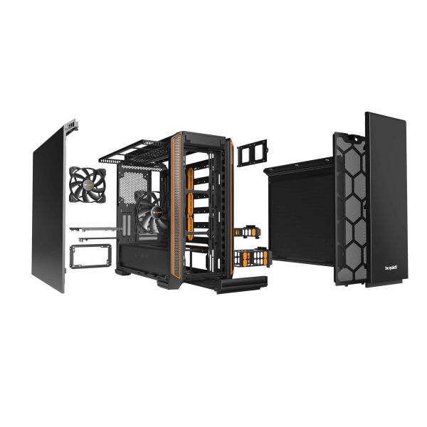 be quiet! Silent Base 601 Midi Tower Zwart, Oranje (BG025)