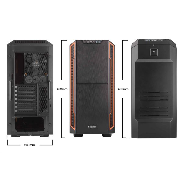 be quiet! Silent Base 600 Midi Tower Oranje, Zwart (BGW05)