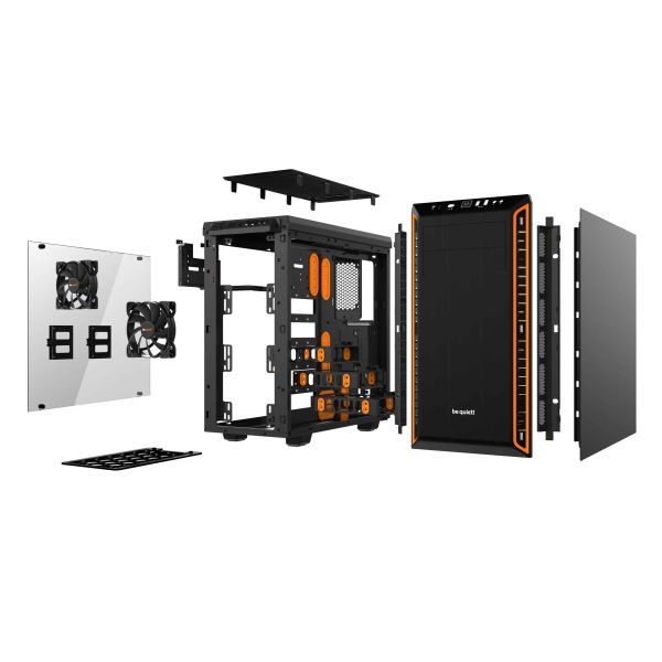 be quiet! Pure Base 600 Window Midi Tower Zwart, Oranje (BGW20)