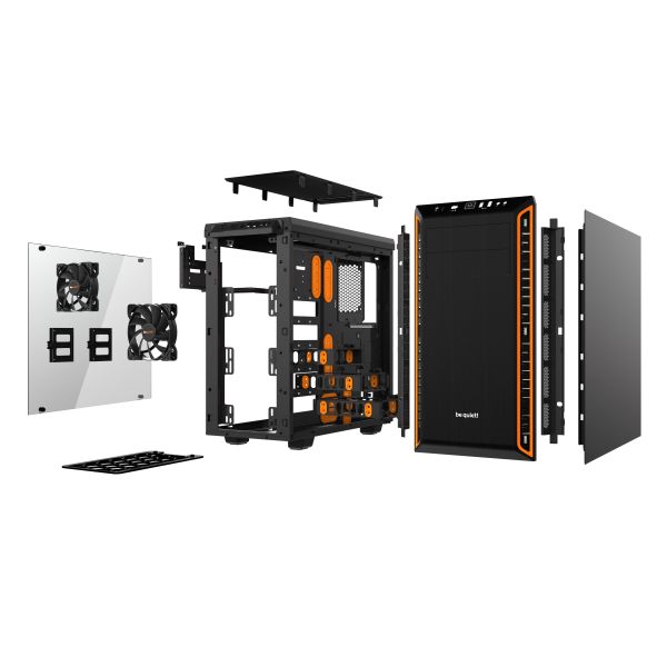 be quiet! Pure Base 600 Window Midi Tower Zwart, Oranje (BGW20)