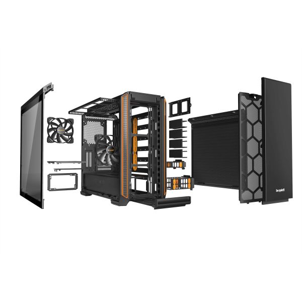 be quiet! Silent Base 601 Window Midi Tower Zwart, Oranje (BGW25)