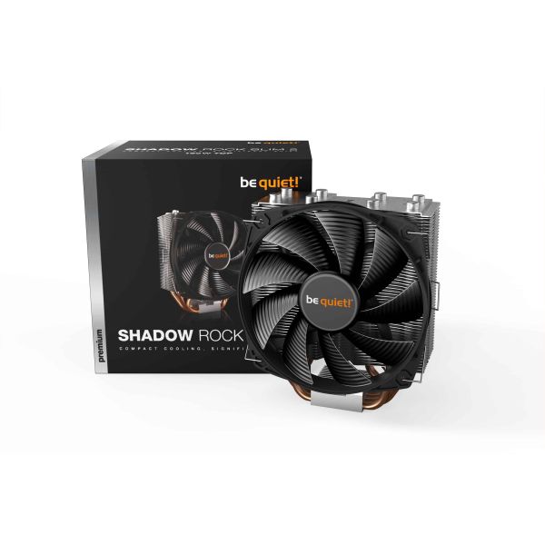 be quiet! SHADOW ROCK SLIM 2 Processor Koeler 13,5 cm Aluminium, Zwart, Koper 1 stuk(s) (BK032)