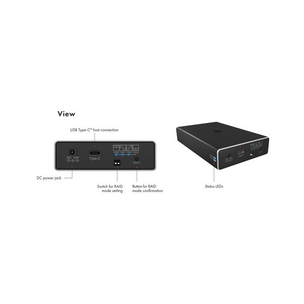 ICY BOX IB-RD2253-C31 HDD-/SSD-behuizing Zwart 2.5 (IB-RD2253-C31)