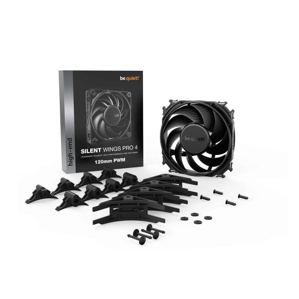 be quiet! SILENT WINGS PRO 4 | 120mm PWM Computer behuizing Ventilator 12 cm Zwart 1 stuk(s) (BL098)