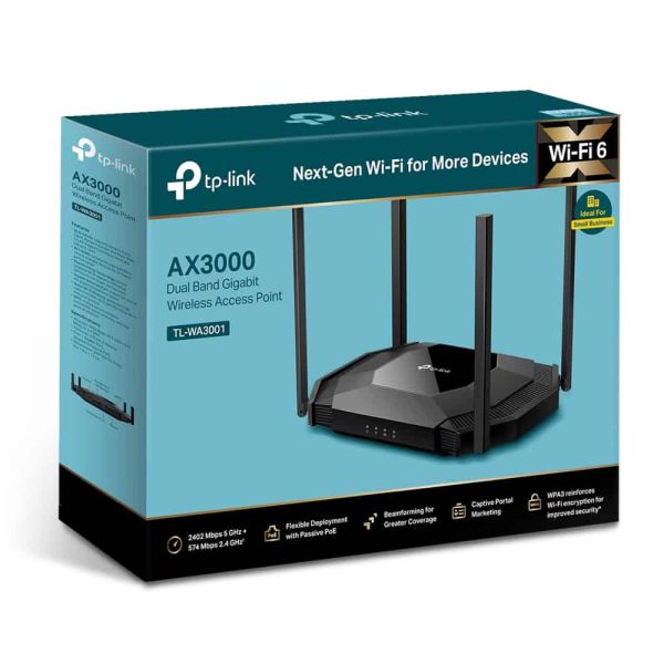 TP-Link TL-WA3001 draadloos toegangspunt (WAP) 2402 Mbit/s Zwart Power over Ethernet (PoE) (TL-WA3001)
