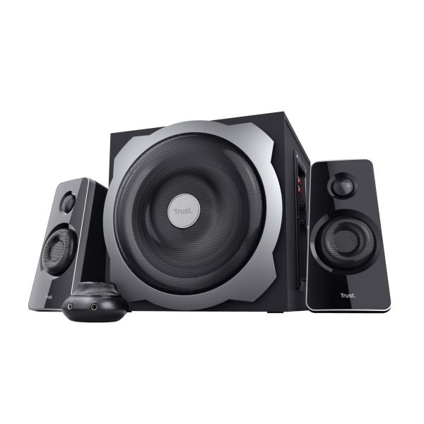 Trust Tytan 2.1 Luidsprekerset – 2.1‑luidsprekerset – subwoofer speakers – Bedrade bediening – Zwart (19019)