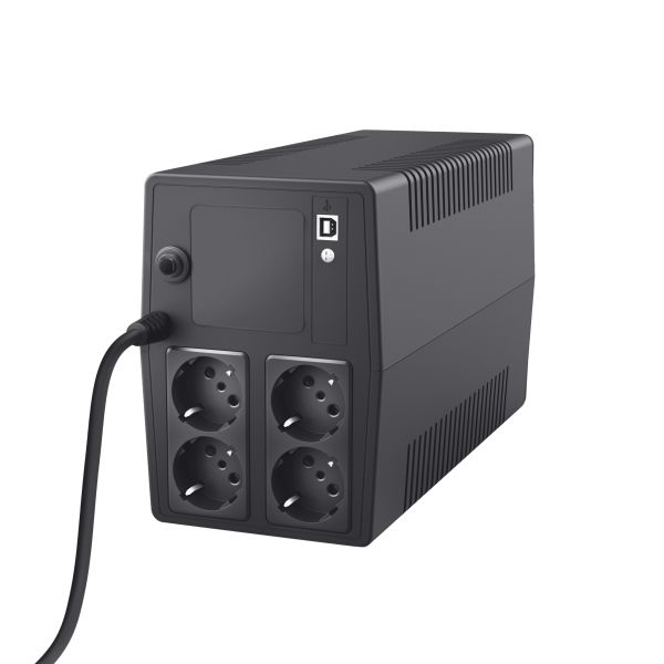 Trust Paxxon 1000VA UPS - Noodstroomvoorziening – 4 stopcontacten – 600W capaciteit – Zwart (23504) Trust Paxxon 1000VA UPS - Noodstroomvoorziening – 4 stopcontacten – 600W capaciteit – Zwart (23504)