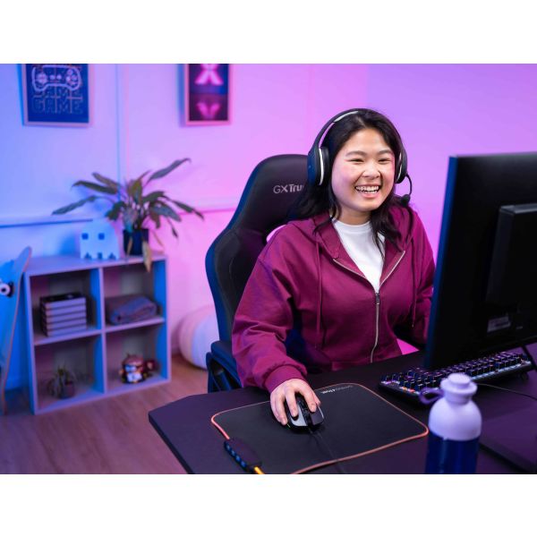 Trust GXT 922 YBAR Gaming Muis - Bedrade gamingmuis – 6 programmeerbare knoppen – 7200 DPI – Zwart (24729)
