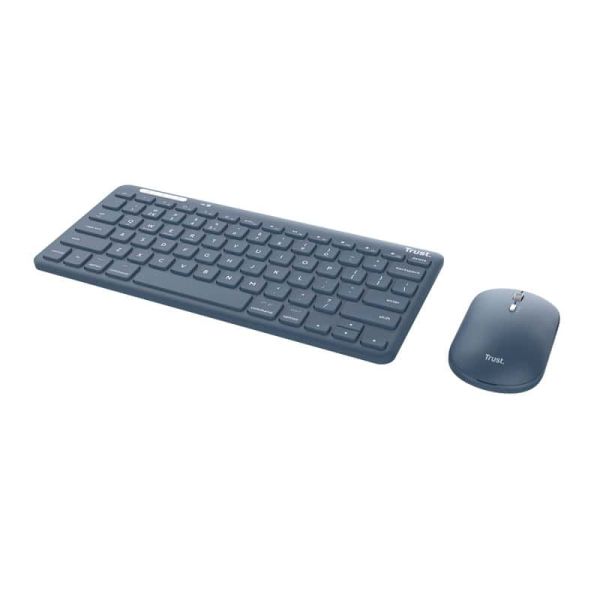 Trust Lyra toetsenbord Inclusief muis RF-draadloos + Bluetooth QWERTY Amerikaans Engels Blauw (24937)
