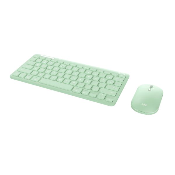 Trust Lyra toetsenbord Inclusief muis RF-draadloos + Bluetooth QWERTY Amerikaans Engels Groen (24942)