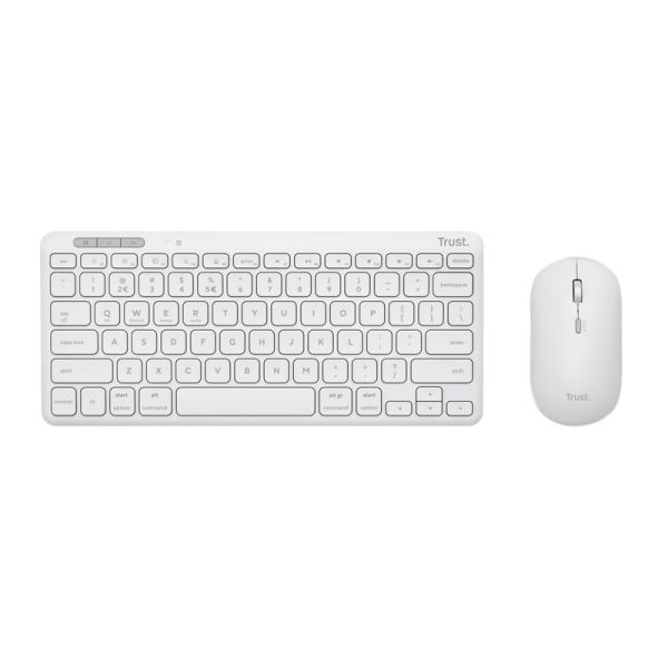 Trust Lyra toetsenbord Inclusief muis RF-draadloos + Bluetooth QWERTY Amerikaans Engels Wit (25073)