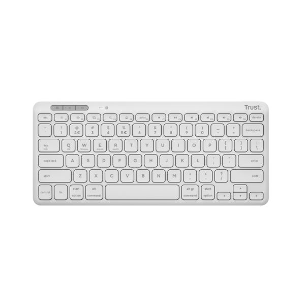 Trust Lyra toetsenbord RF-draadloos + Bluetooth QWERTY Amerikaans Engels Wit (25097)