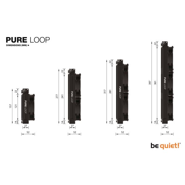 be quiet! PURE LOOP 120mm Processor Alles-in-één vloeistofkoeler 12 cm Zwart 1 stuk(s) (BW005)