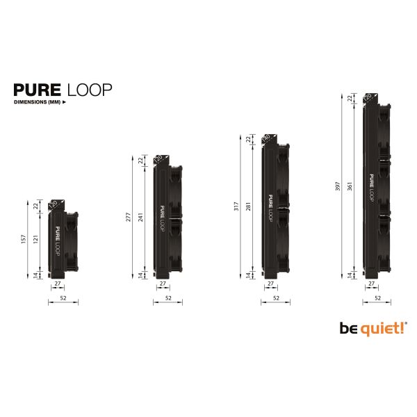 be quiet! PURE LOOP 120mm Processor Alles-in-één vloeistofkoeler 12 cm Zwart 1 stuk(s) (BW005)