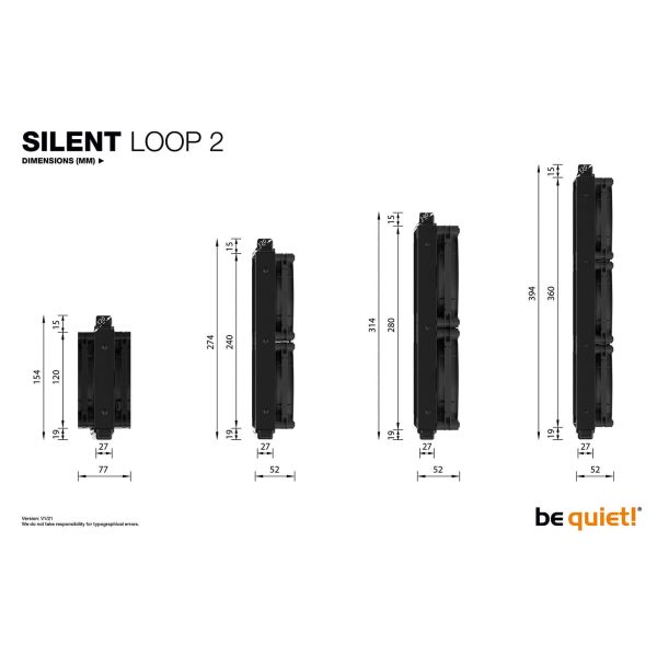be quiet! SILENT LOOP 2 240mm Processor Alles-in-één vloeistofkoeler 12 cm Zwart 1 stuk(s) (BW010)