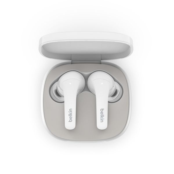Belkin SOUNDFORM Flow Headset Draadloos In-ear Oproepen/muziek USB Type-C Bluetooth Wit (AUC006BTWH)