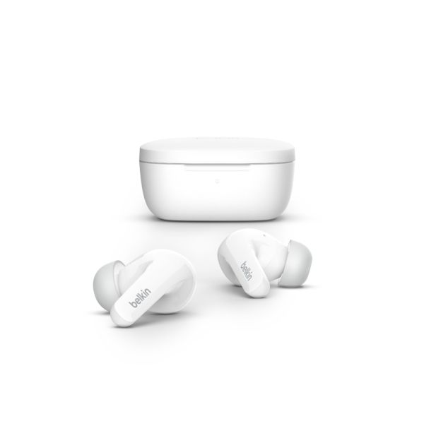 Belkin SOUNDFORM Flow Headset Draadloos In-ear Oproepen/muziek USB Type-C Bluetooth Wit (AUC006BTWH)