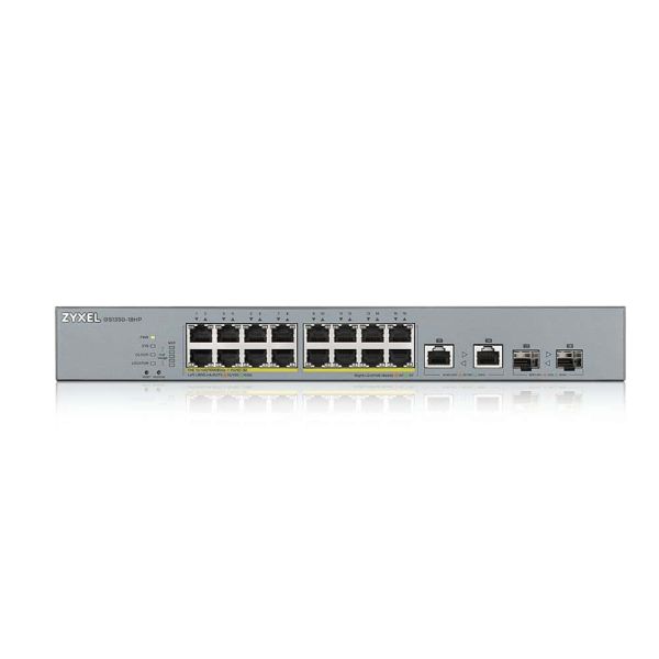Zyxel GS1350-18HP-EU0101F netwerk-switch Managed L2 Gigabit Ethernet (10/100/1000) Power over Ethernet (PoE) Grijs (GS1350-18HP-EU0101)