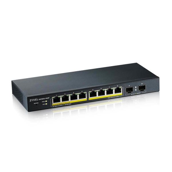 Zyxel GS1900-10HP Managed L2 Gigabit Ethernet (10/100/1000) Power over Ethernet (PoE) Zwart (GS1900-10HPEU0102F)