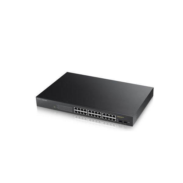 Zyxel GS1900-24HP Managed Gigabit Ethernet (10/100/1000) 1U Zwart (GS190024HPV2-EU010)
