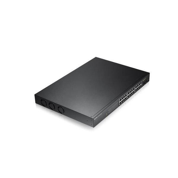 Zyxel GS1900-24HP Managed Gigabit Ethernet (10/100/1000) 1U Zwart (GS190024HPV2-EU010)