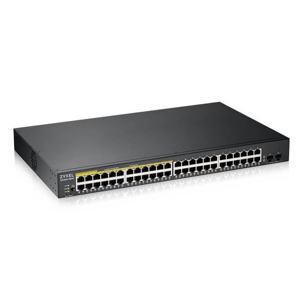 Zyxel GS1900-48HPv2 Managed L2 Gigabit Ethernet (10/100/1000) Power over Ethernet (PoE) Zwart (GS190048HPV2-EU010)