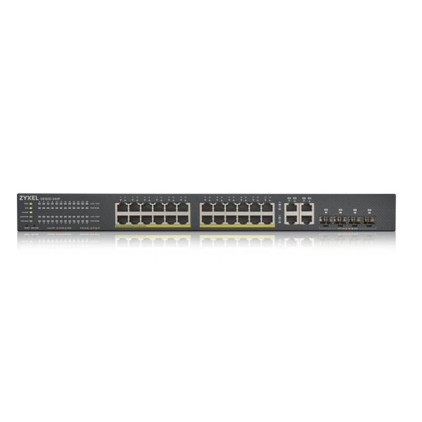 Zyxel GS1920-24HPV2 Managed Gigabit Ethernet (10/100/1000) Power over Ethernet (PoE) Zwart (GS192024HPV2-EU010)