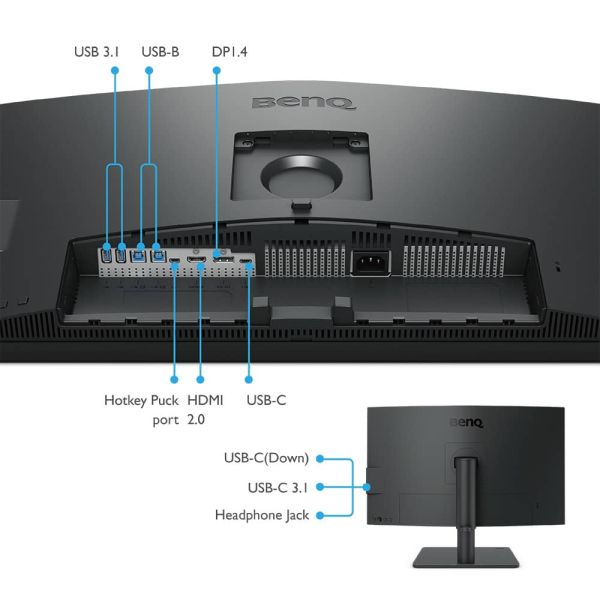 BenQ PD2705U computer monitor 68,6 cm (27") 3840 x 2160 Pixels 4K Ultra HD LED Zwart (9H.LKDLA.TBE) BenQ PD2705U computer monitor 68,6 cm (27") 3840 x 2160 Pixels 4K Ultra HD LED Zwart (9H.LKDLA.TBE)