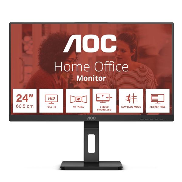 AOC E3 24E3QAF computer monitor 61 cm (24") 1920 x 1080 Pixels Zwart (24E3QAF)