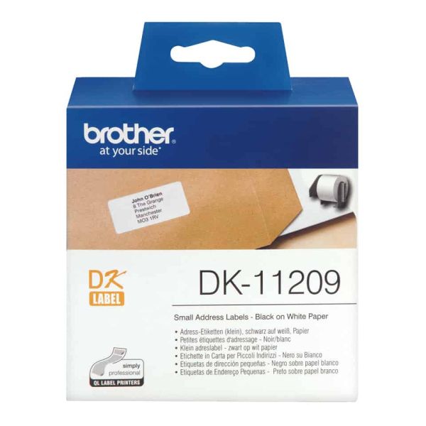 Brother Kleine adreslabels papier 29 x 62 mm (DK-11209) Brother Kleine adreslabels papier 29 x 62 mm (DK-11209)