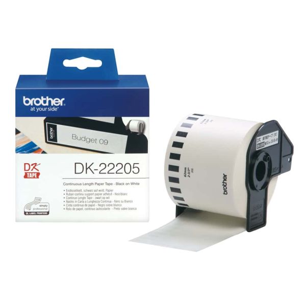Brother Doorlopende papiertape 62 mm (DK-22205)