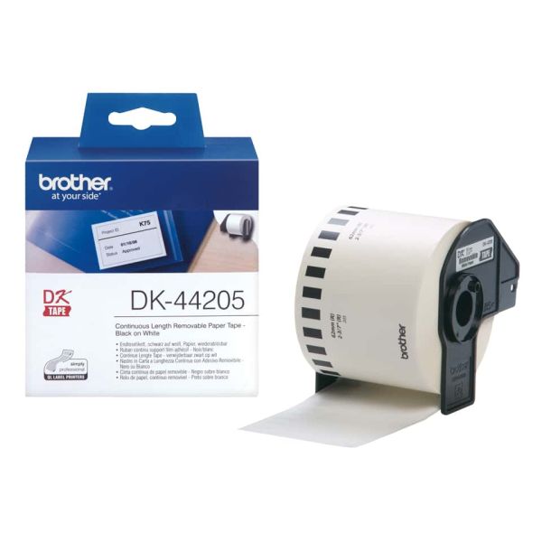 Brother Verwijderbare witte papiertape 62 mm (DK44205) Brother Verwijderbare witte papiertape 62 mm (DK44205)