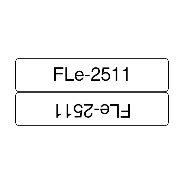 Brother FLe-2511 labelprinter-tape Zwart op wit (FLE2511)