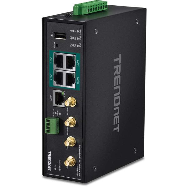 Trendnet TI-WP100 draadloze router Gigabit Ethernet Dual-band (2.4 GHz / 5 GHz) Zwart (TI-WP100)