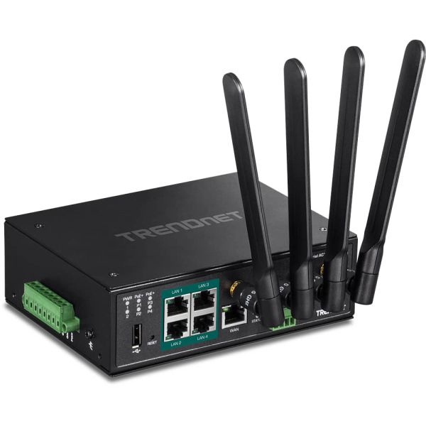 Trendnet TI-WP100 draadloze router Gigabit Ethernet Dual-band (2.4 GHz / 5 GHz) Zwart (TI-WP100)