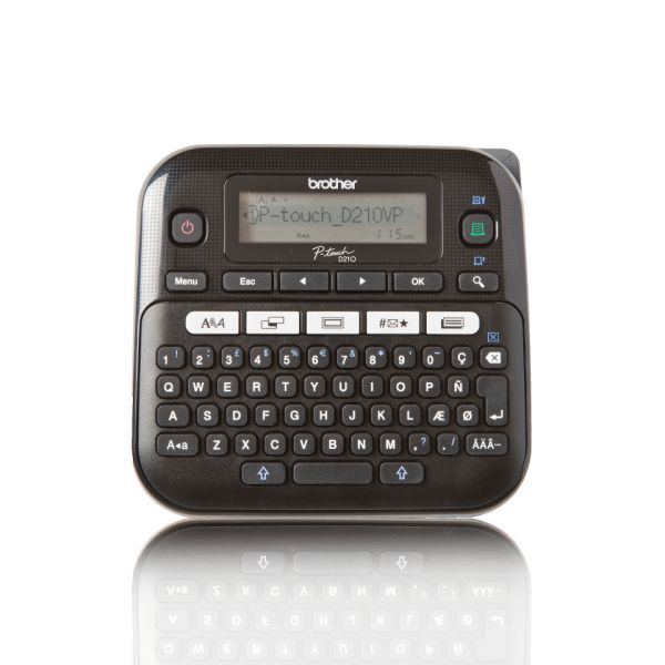 Brother PT-D210VP labelprinter Thermo transfer 180 x 180 DPI 20 mm/sec QWERTY (PTD210VPZW1) Brother PT-D210VP labelprinter Thermo transfer 180 x 180 DPI 20 mm/sec QWERTY (PTD210VPZW1)
