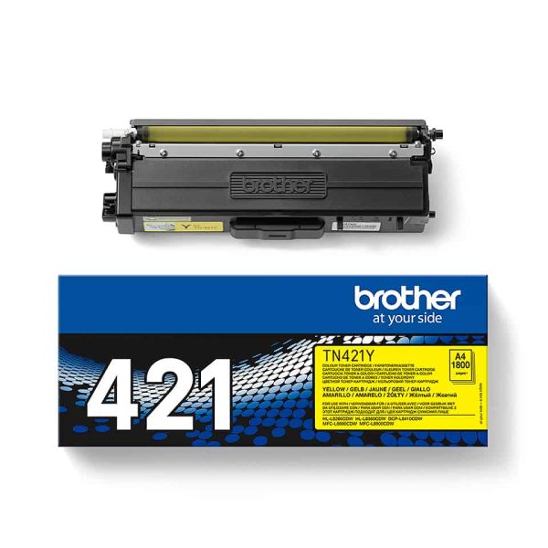 Brother TN-421Y tonercartridge 1 stuk(s) Origineel Geel (TN-421Y)