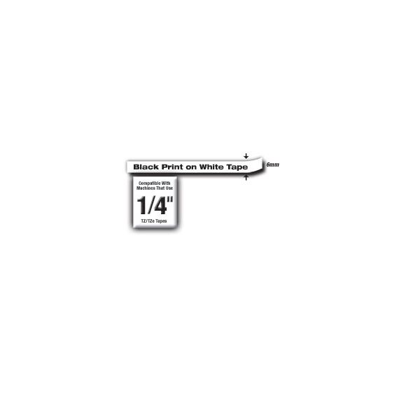 Brother TZe211 labelprinter-tape Zwart op wit TZe (TZE211)