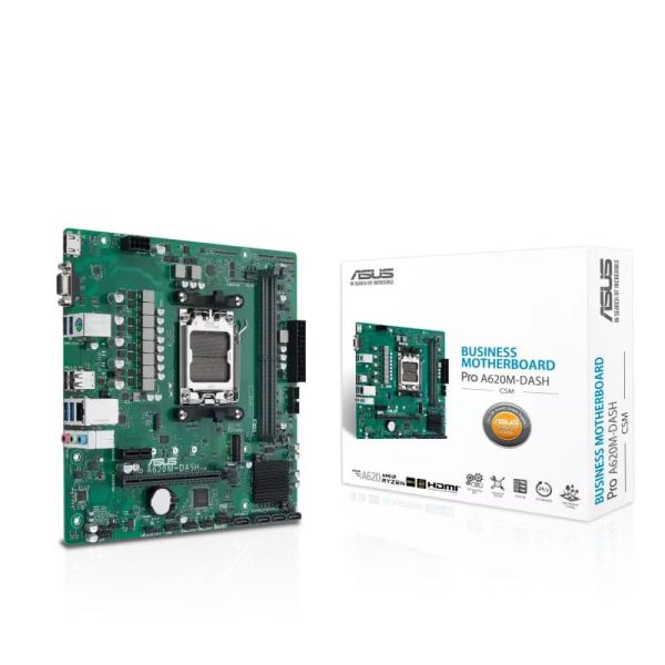 ASUS PRO A620M-DASH-CSM AMD A620 Socket AM5 micro ATX (90MB1GD0-M0EAYC)