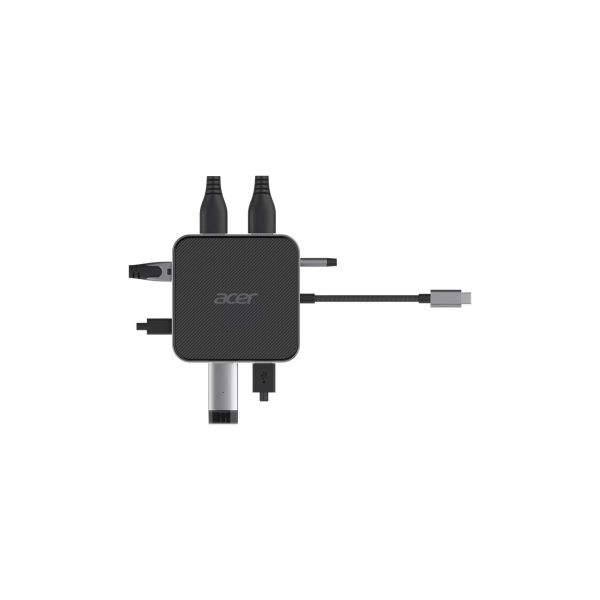Acer 7-in-1 USB 4 Dongle Bedraad USB4 Zwart, Zilver (HP.DSCAB.013)