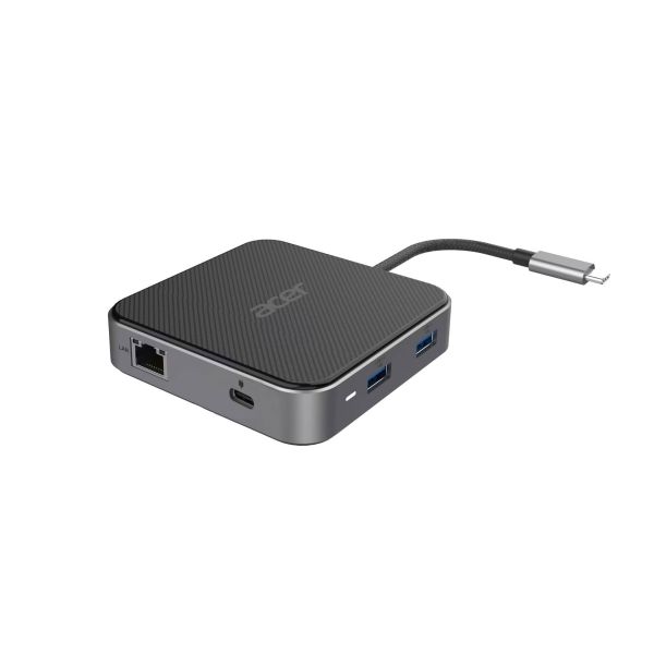 Acer 7-in-1 USB 4 Dongle Bedraad USB4 Zwart, Zilver (HP.DSCAB.013)