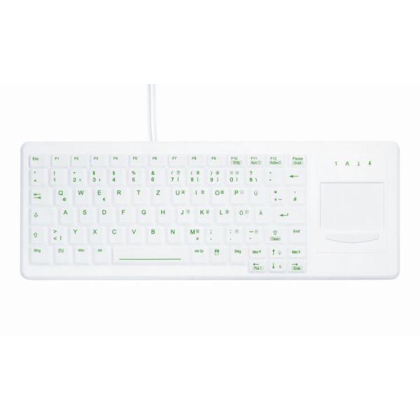 Active Key AK-C4400 toetsenbord USB + PS/2 Duits Wit (AK-C4400F-GUS-W/GE)