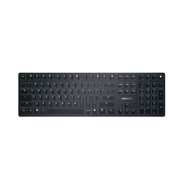 CHERRY KW X ULP toetsenbord Universeel USB + RF Wireless + Bluetooth QWERTY US International Zwart (G8U-27000LTBEU-2)