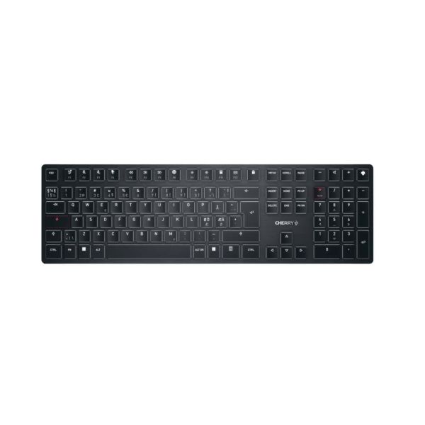 CHERRY KW X ULP toetsenbord USB + RF Wireless + Bluetooth QWERTY Scandinavisch Zwart (G8U-27000LTBPN-2)